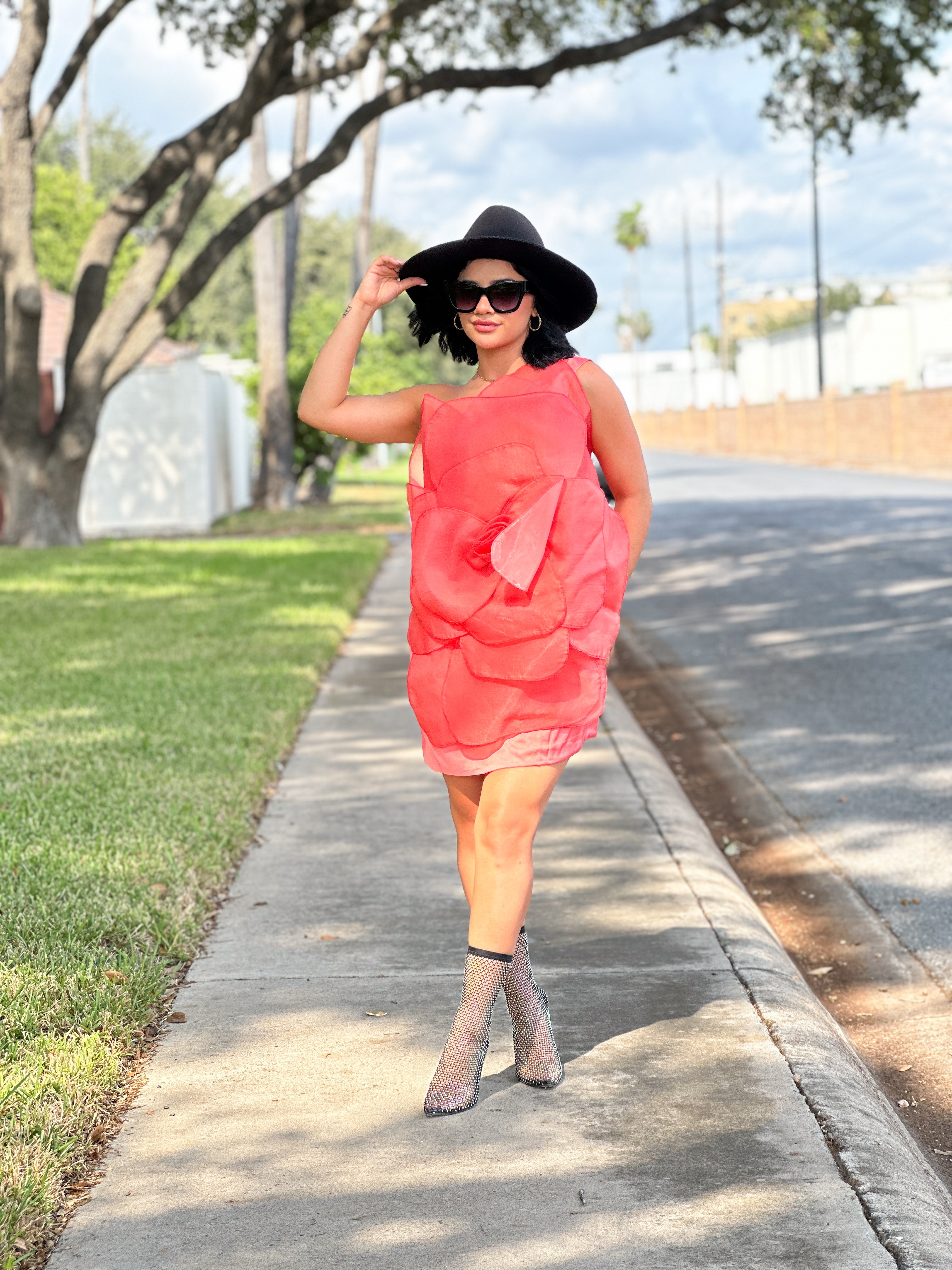 Peach Blossom Mini Dress