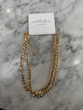 Interlocking Golden Chain Necklace