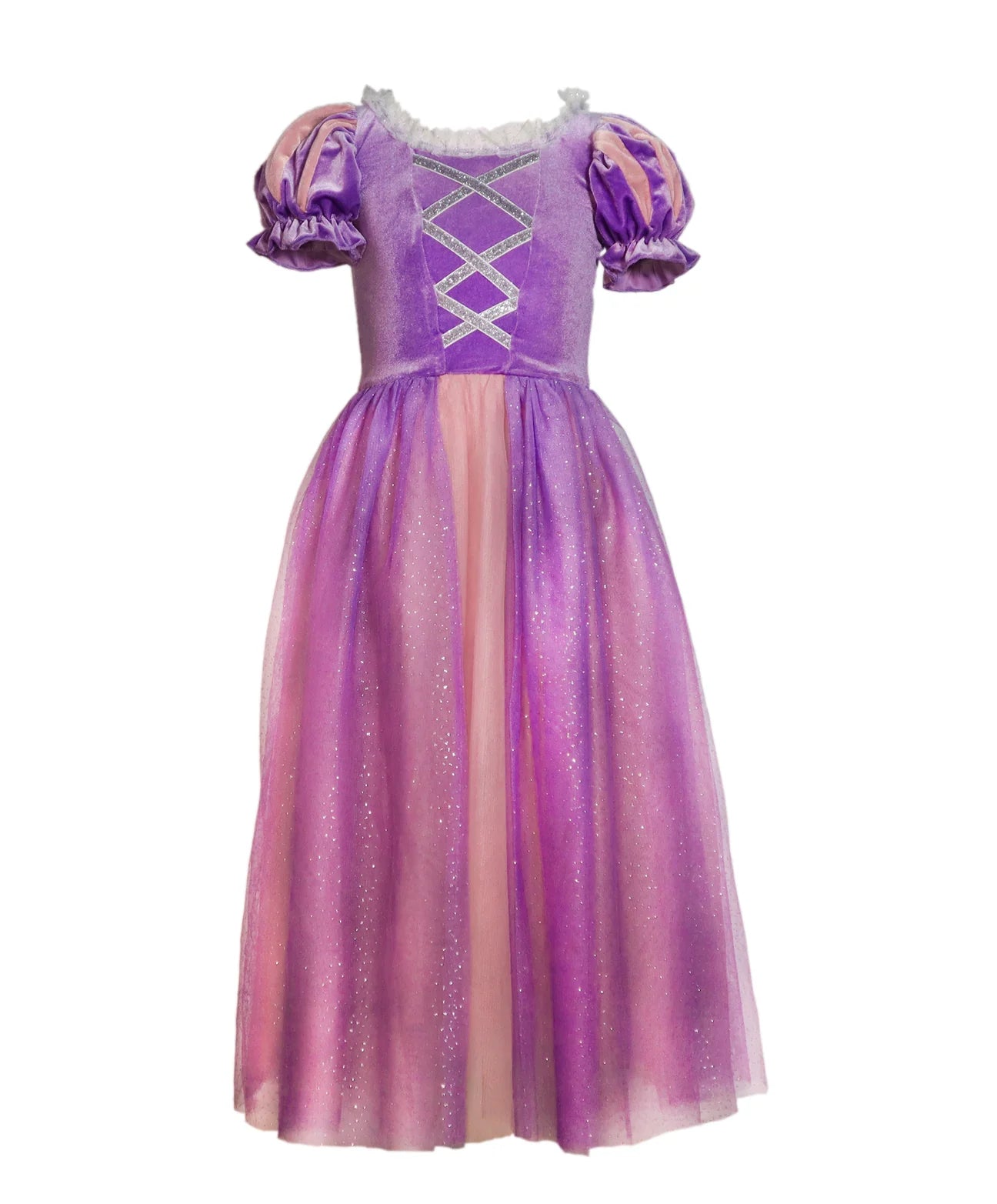 tower princess dress Girls Tower Princess Dress-Up Skirted One Piece with 3D Flowers My Cobblestone Cottage