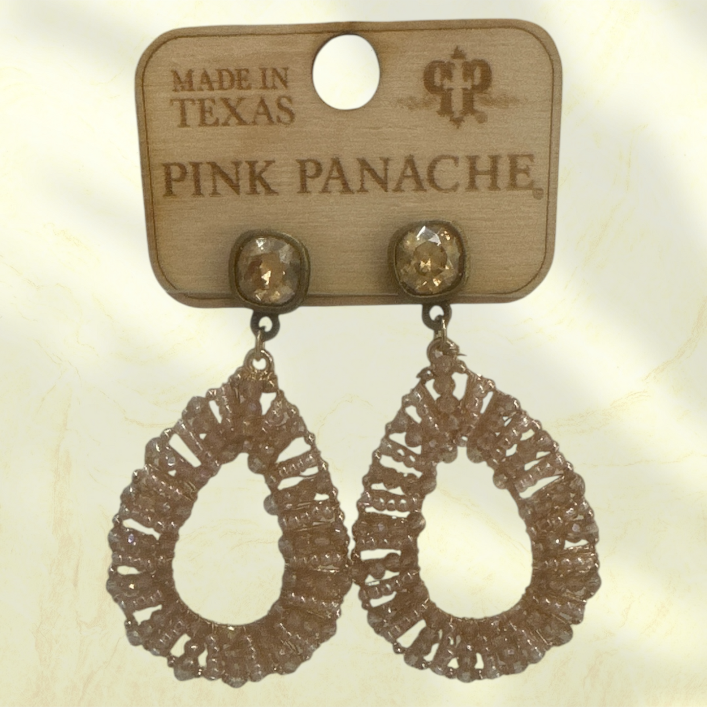 Pink Panache Gold Earrings