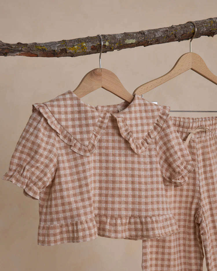 Prairie Blouse - Pink Gingham