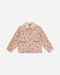 Corduroy Jacket Blossom Embroidery