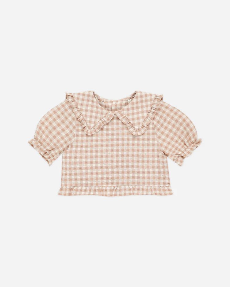 Prairie Blouse - Pink Gingham