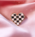 Checker Heart Enamel Pin