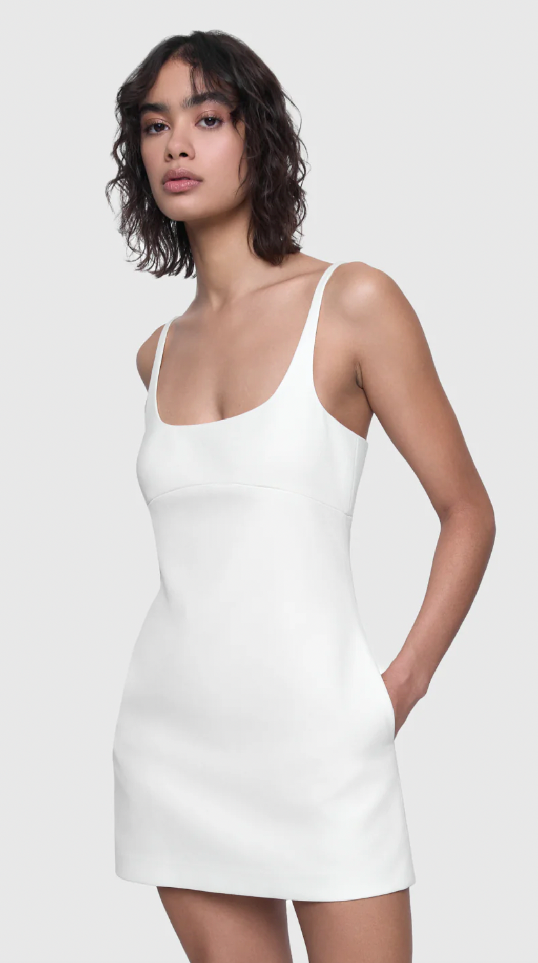 skort mini dress Mira 6 Size:96mm do not bleach Ponte White Dress Ivory Colour