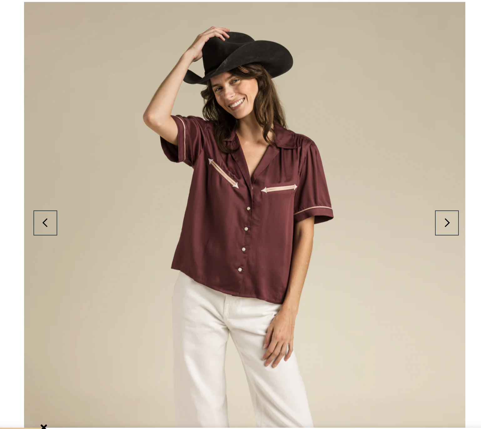 CHEYENNE WESTERN BLOUSE ZINFANDEL