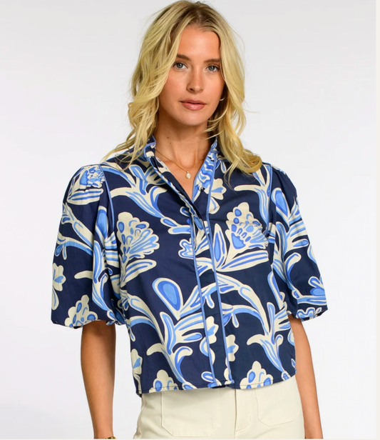 Edie Top in Grand Entrance Navy