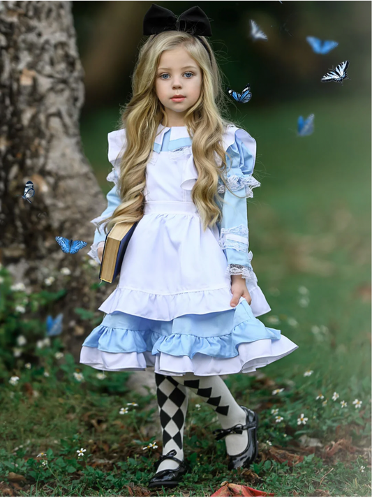 Girls Enchanted Alice Ruffled Costume Dress