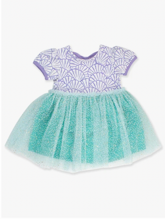 Magical Mermaid Short Sleeve Princess Bow Twirl Romper