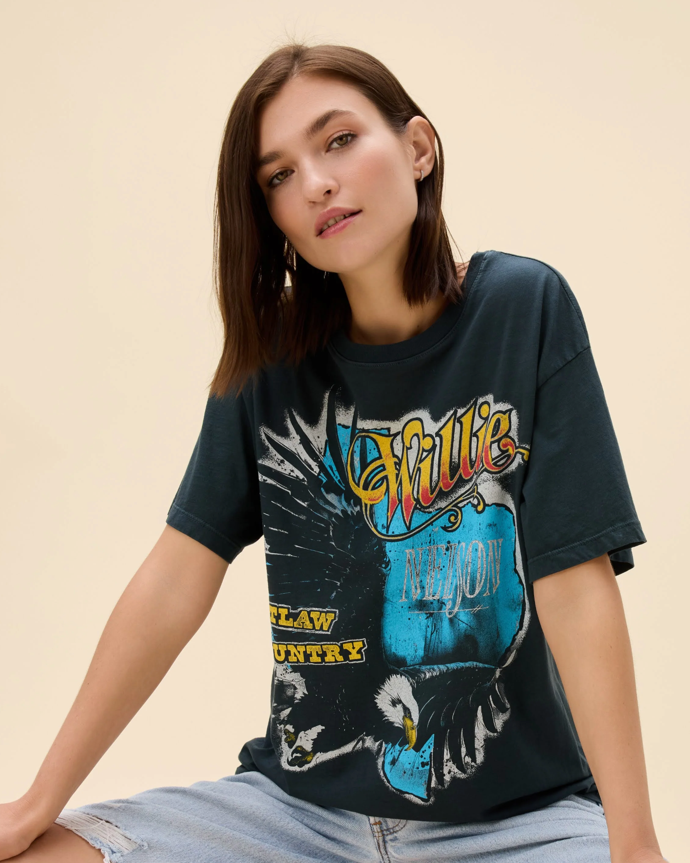 Willie Nelson Outlaw Country Boyfriend Tee