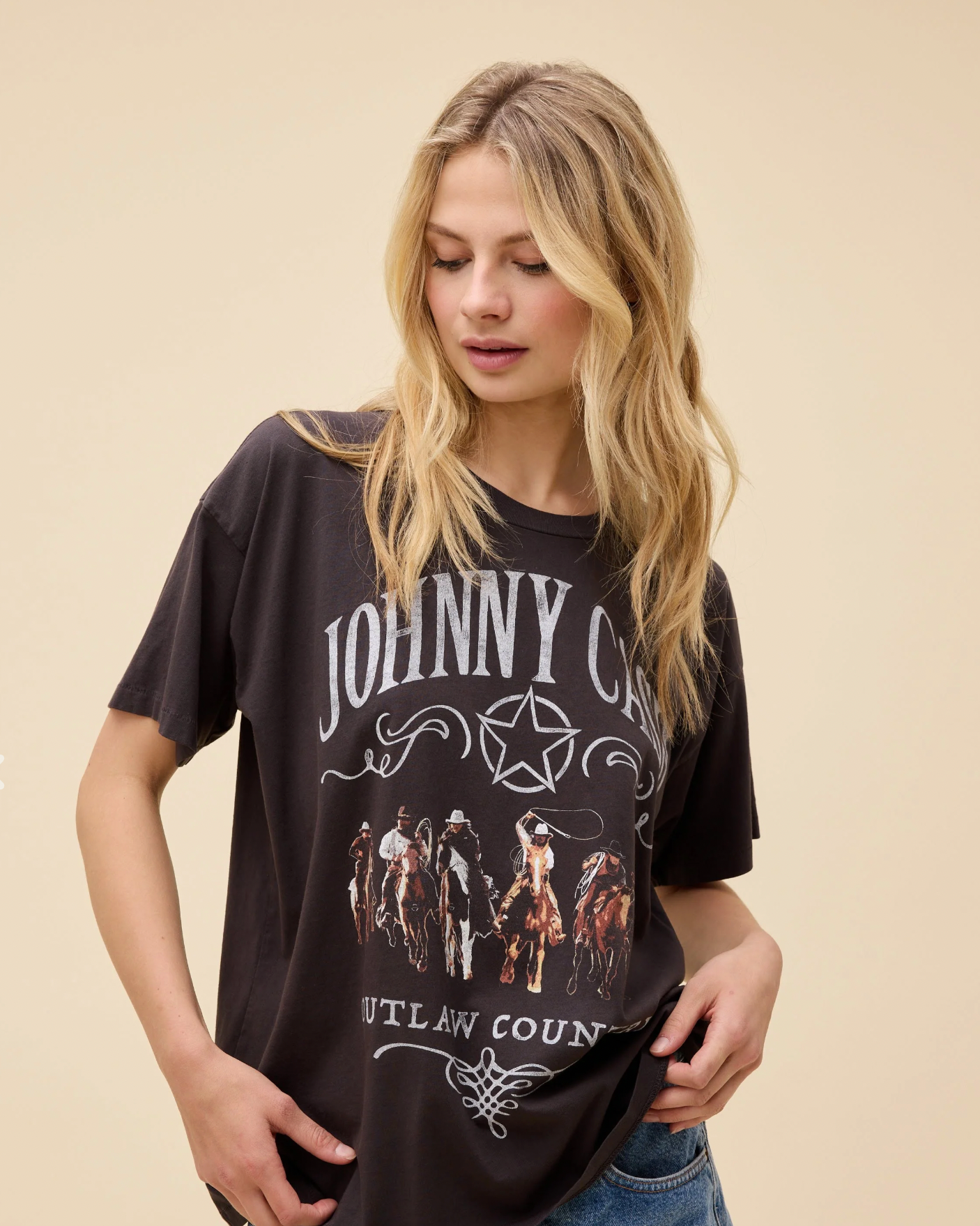 Johnny Cash Outlaw Country Merch Tee