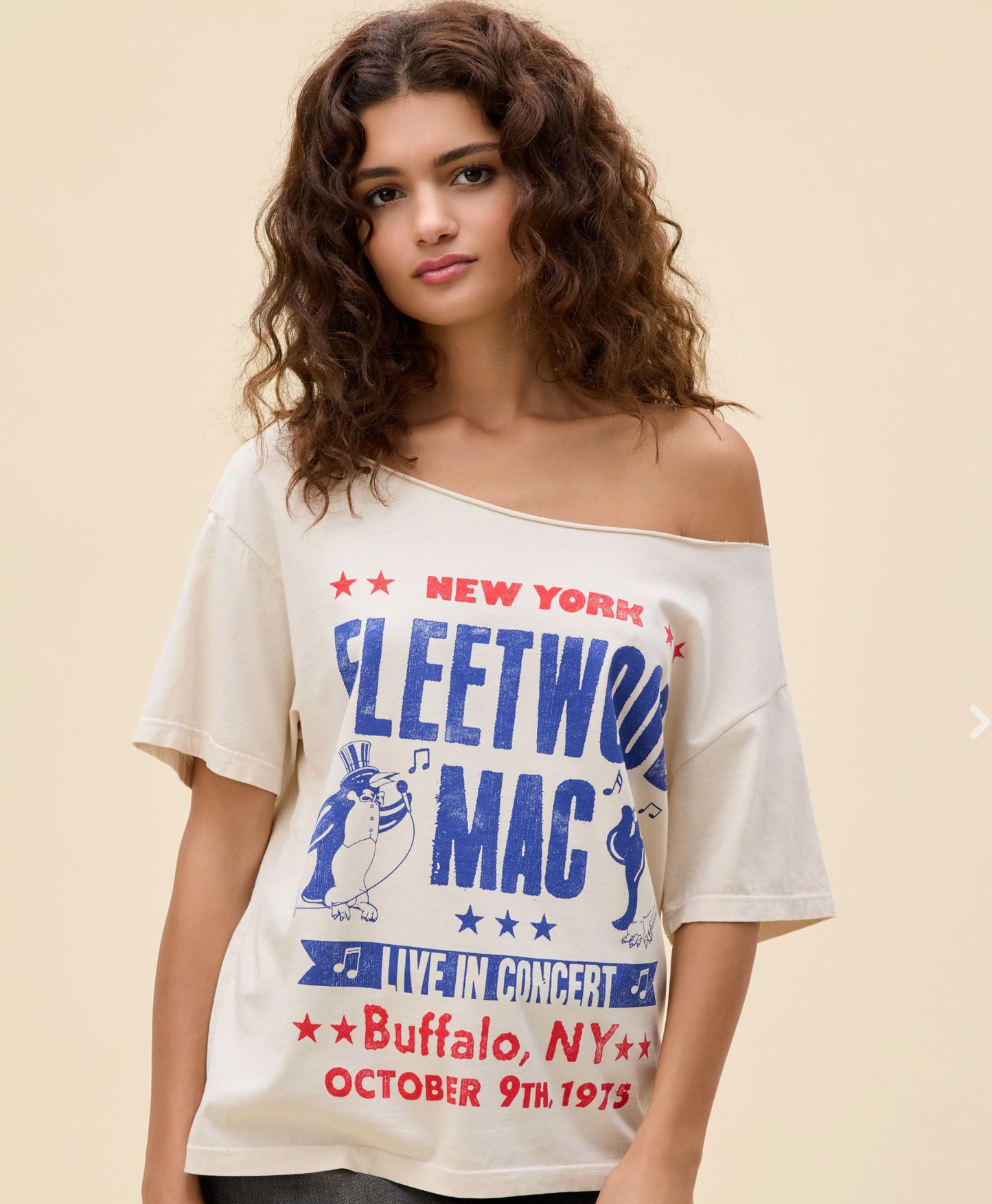 Fleetwood Mac Live in Concert Off-The-Shoulder Tee