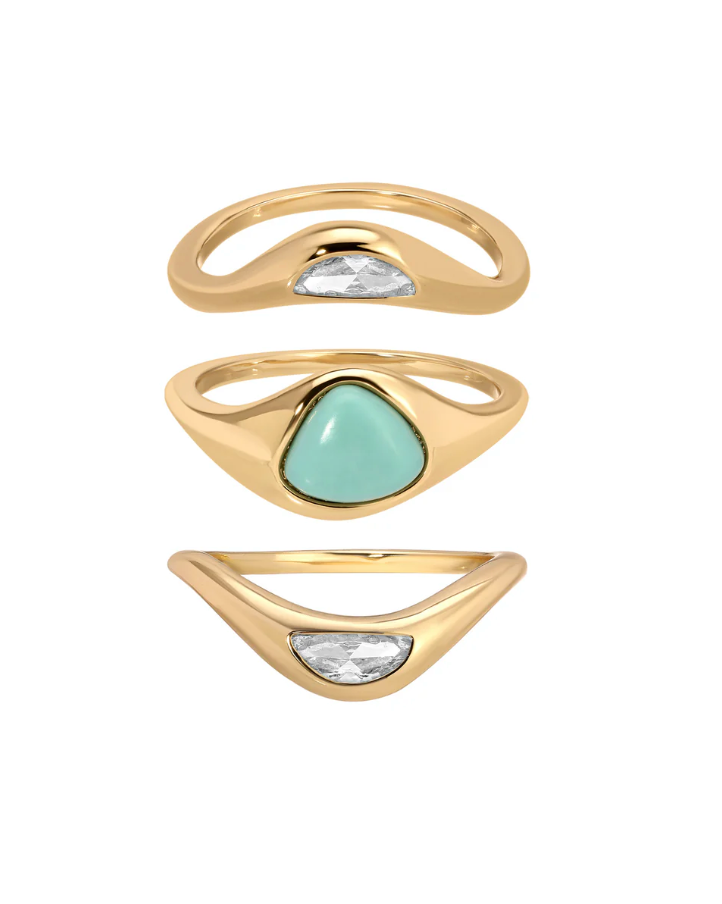 Turquoise Solstice Ring Stack