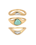 Turquoise Solstice Ring Stack