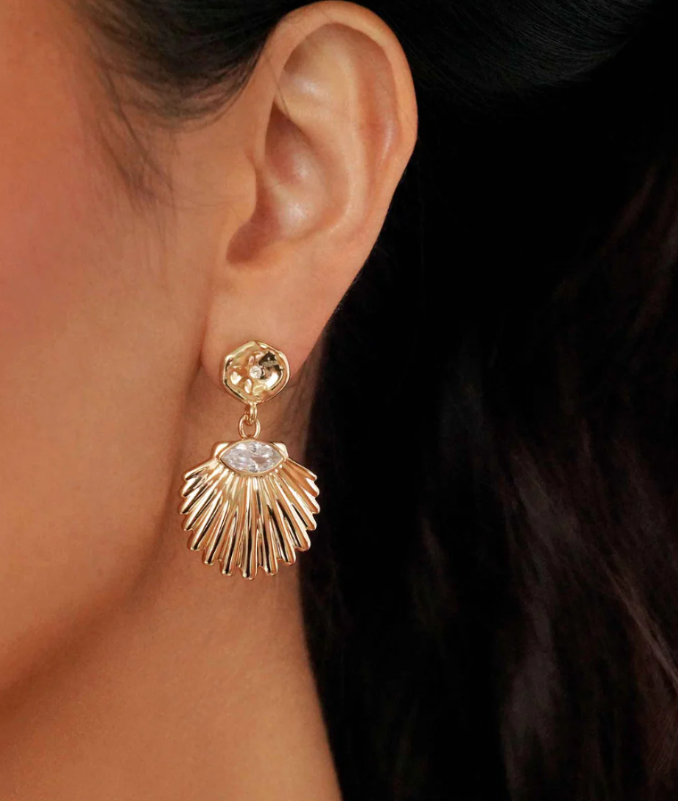 Santorini Shell Drop Earrings