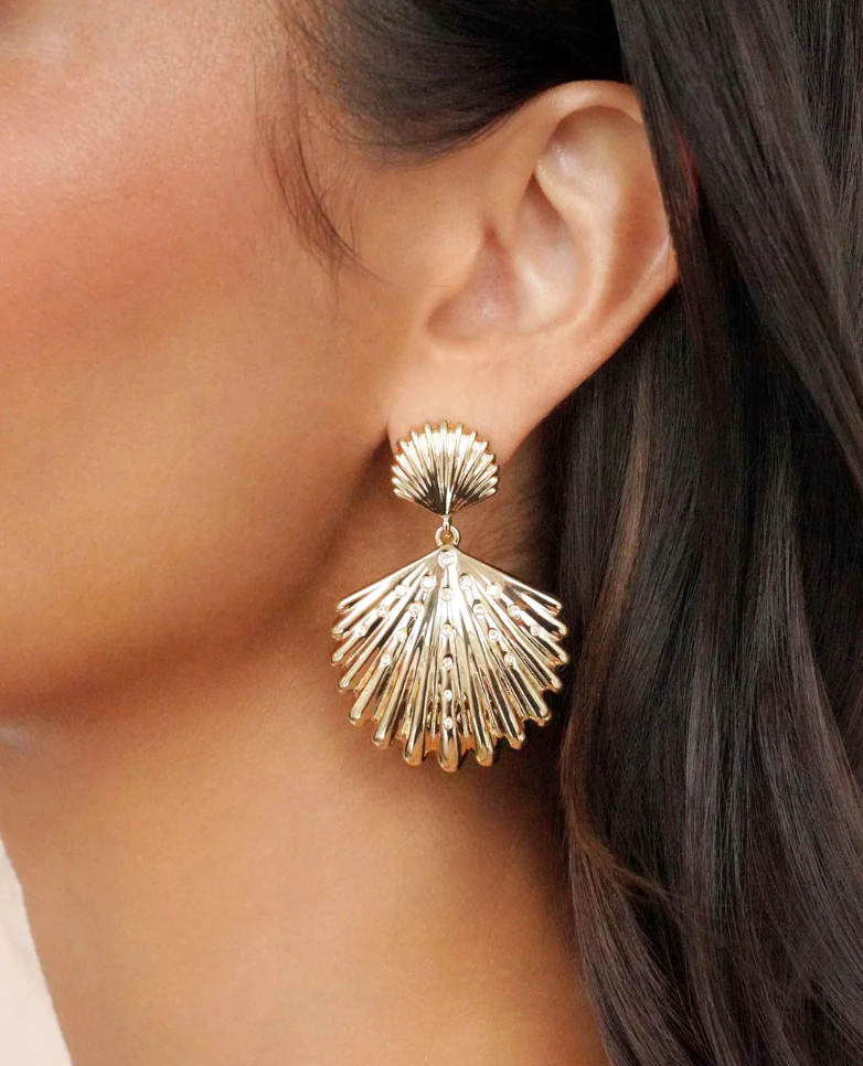 Sun-drenched Shell Earrings