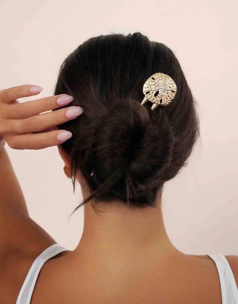 Sand Dollar Hair Pin