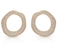 Open Circle Pavè Earrings