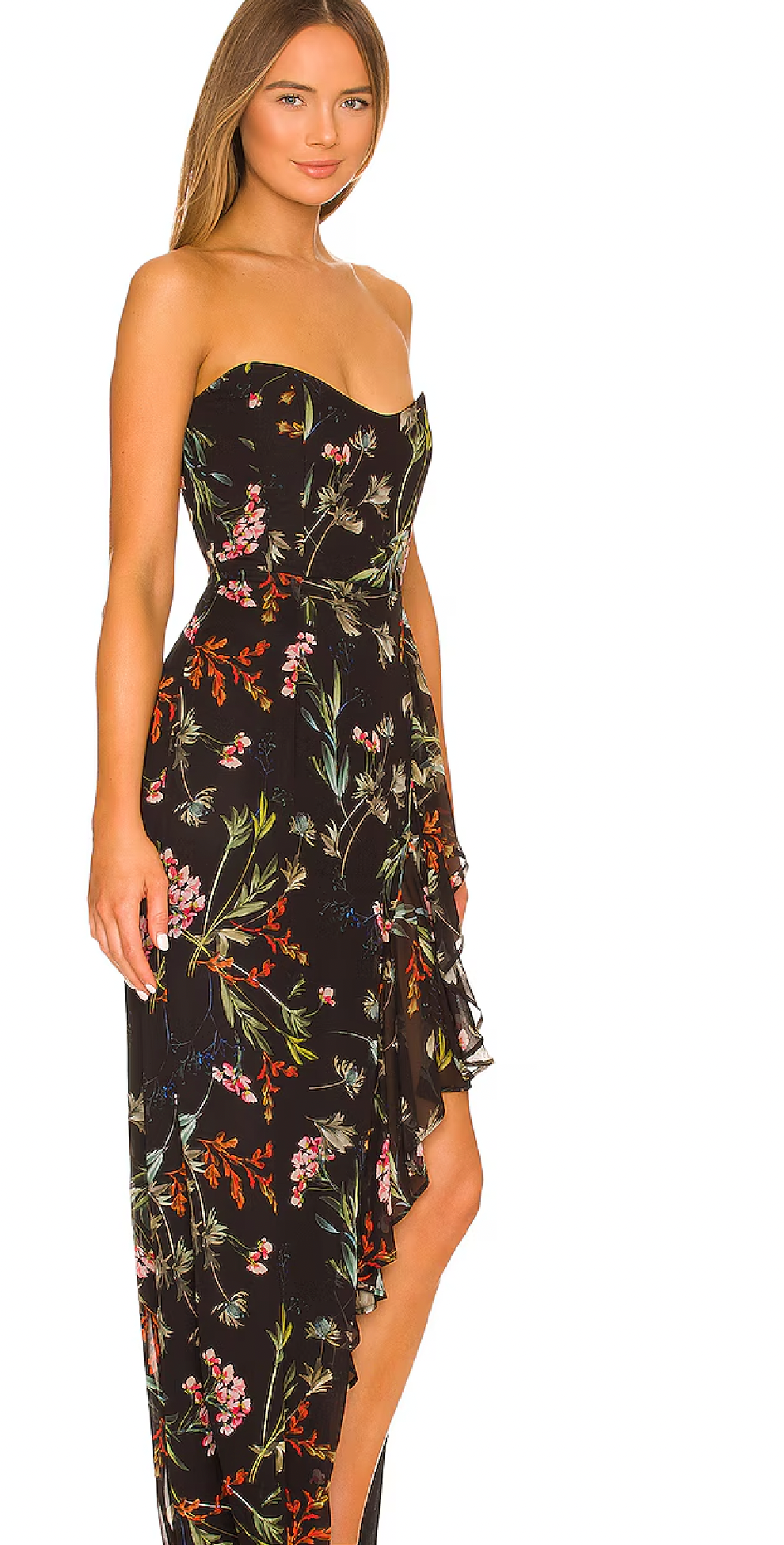 Come on Home Black Floral Dress