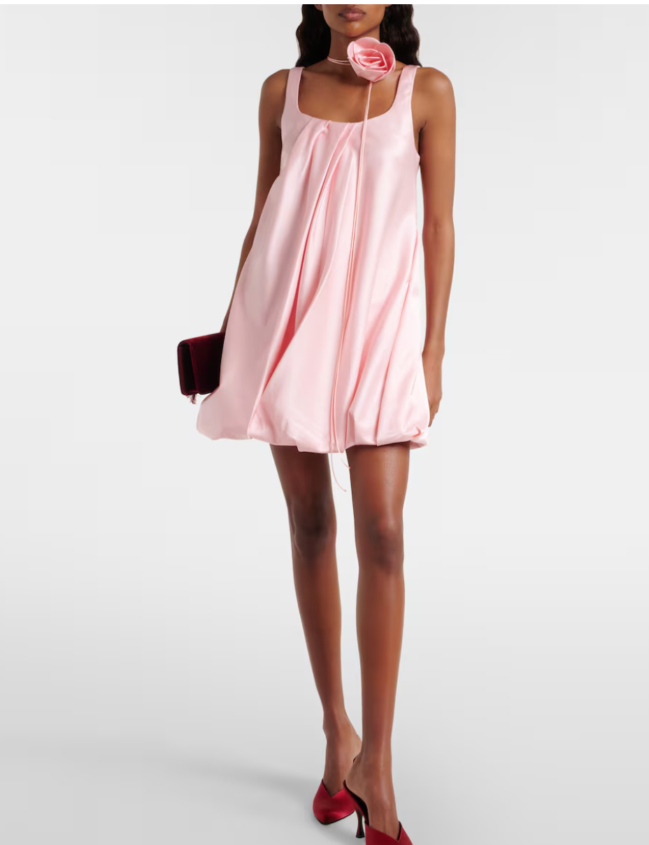 Leo Lin- Suki Puff Mini Dress in PINK Leo Lin- Suki Puff Mini Dress in PINK