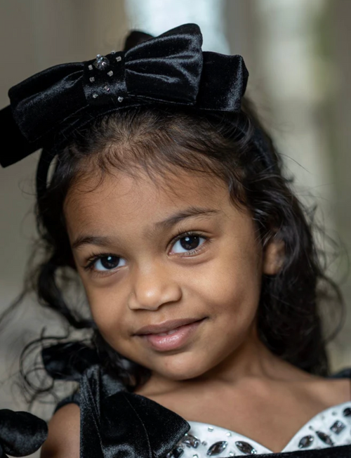 Audrey Black Velvet Headband
