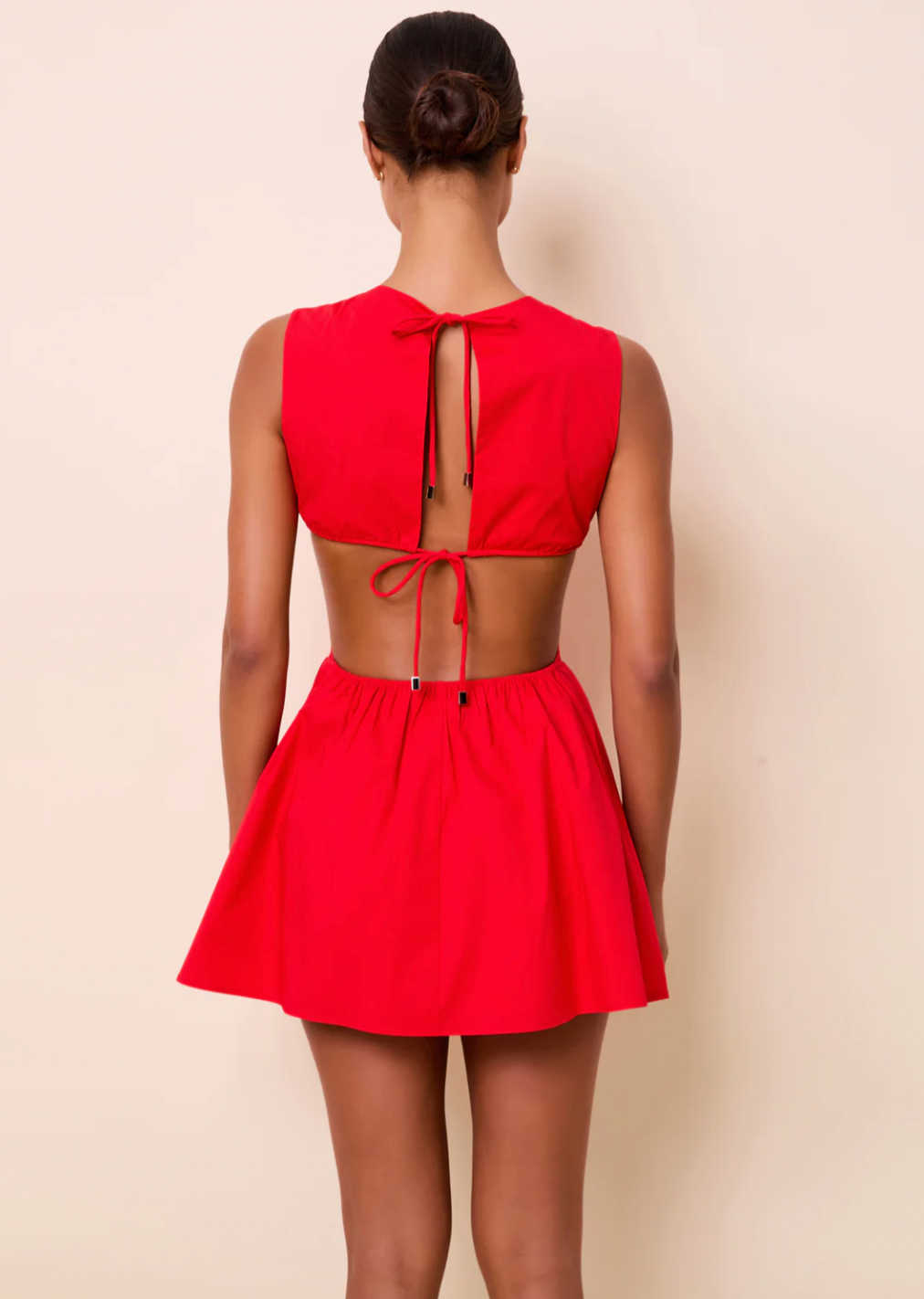Sabine Mini Dress Poplin Lipstick Red