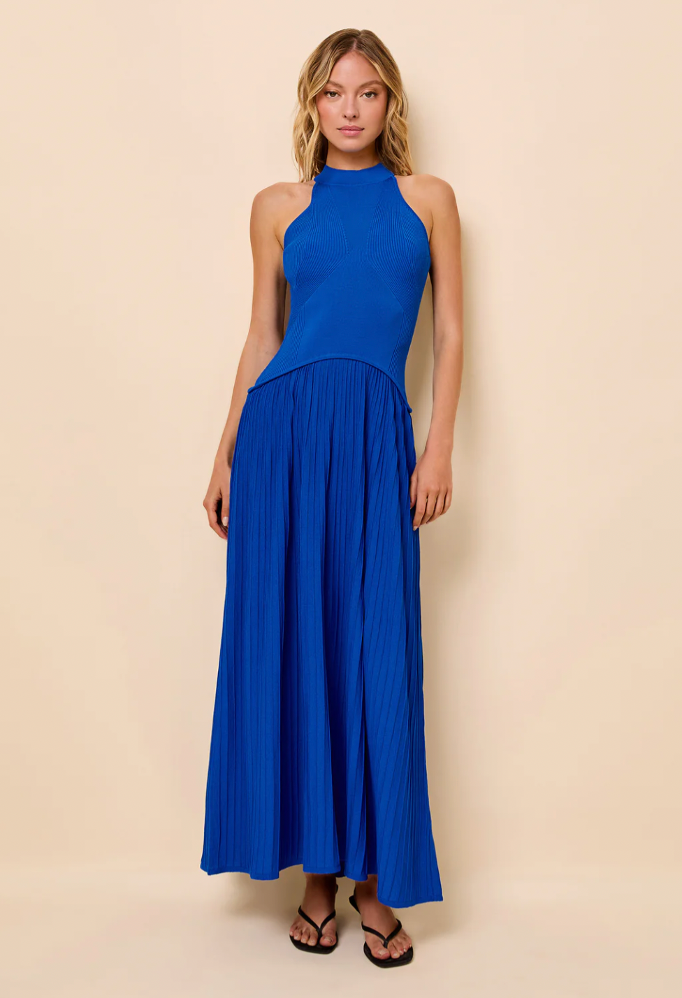Isola Ribbed Dress Olympic Blue