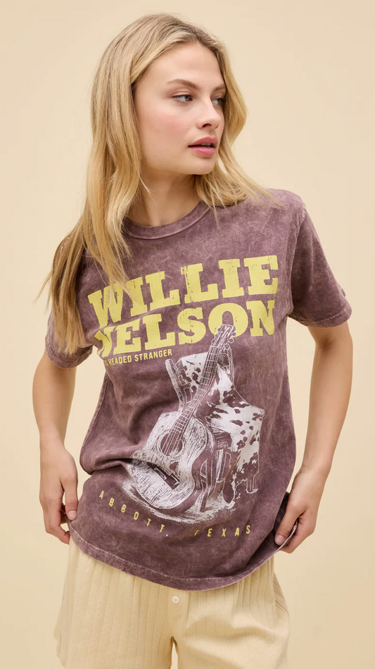 Willie Nelson Red Head4ed Stander Weekend Tee