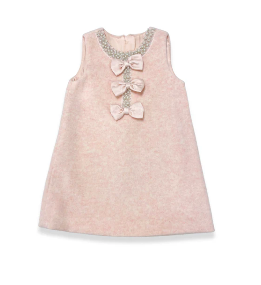 Big Bows Sleeveless Wooly Dress