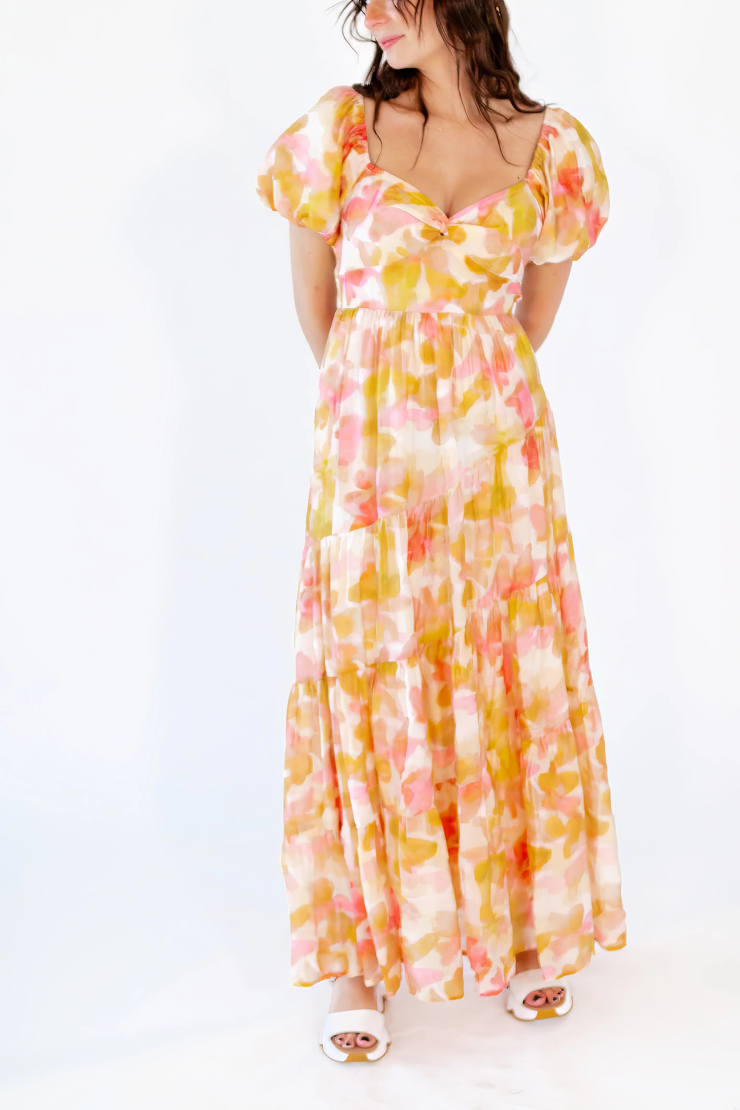 Floral Sweetheart Maxi Dress