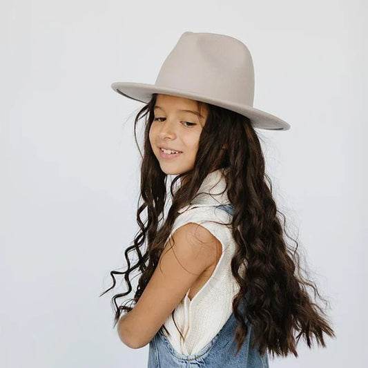 Wes Kids Fedora Hat Ivory