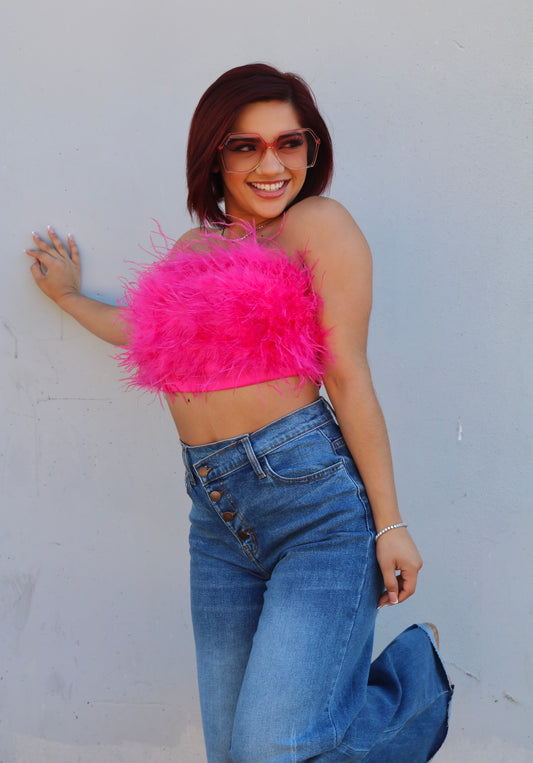 Pink Nova Fur Top