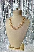 Matte Oval Link Necklace