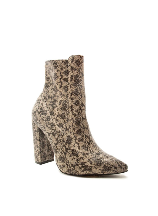 Snakeskin Booties